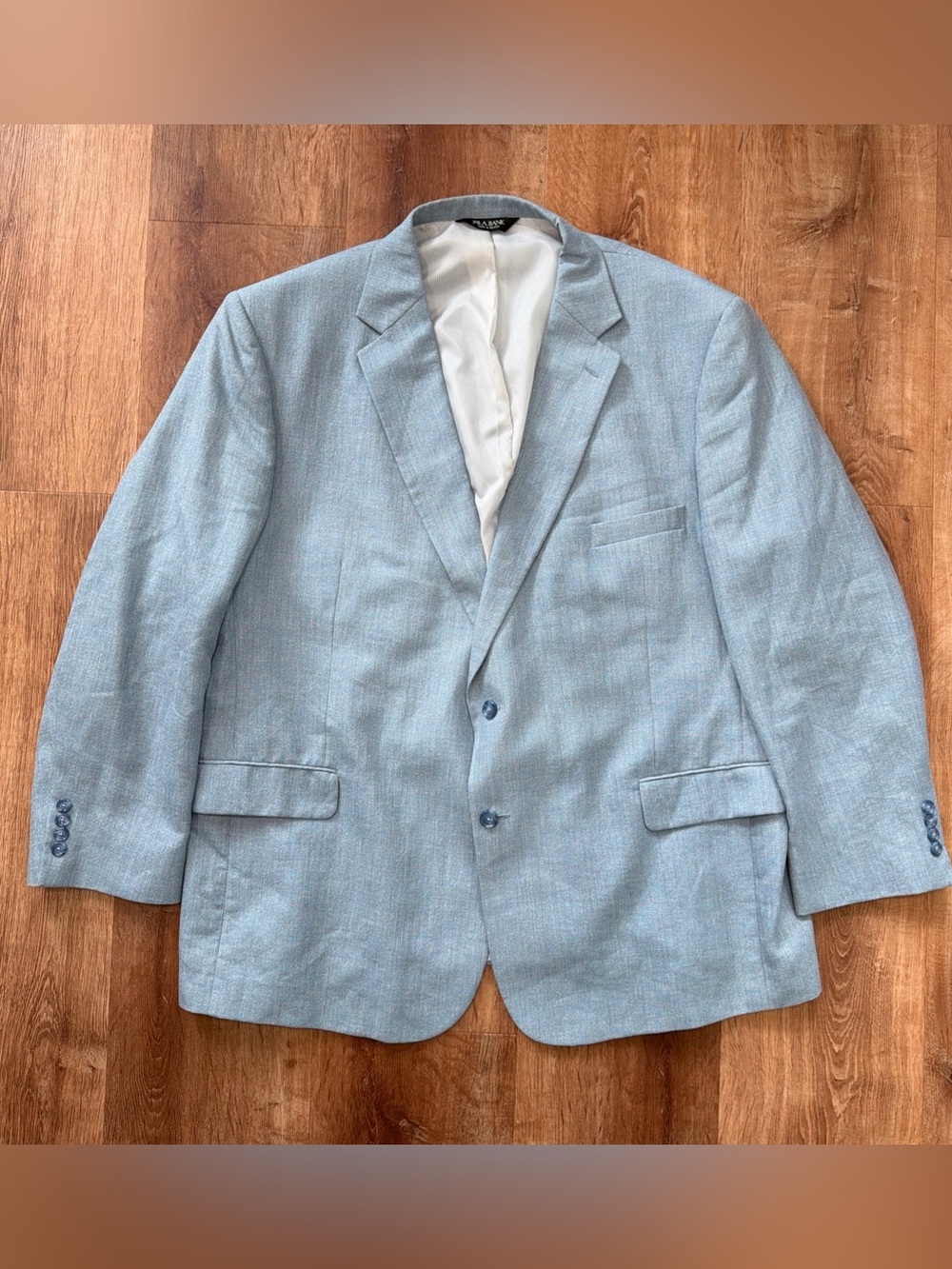 Jos. A. Bank 52R Blazer Linen Wool Blend Blue Sports Coat Jacket Career Formal